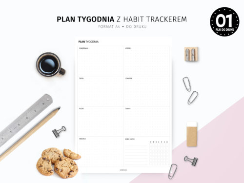 Plan tygodnia z habit trackerem