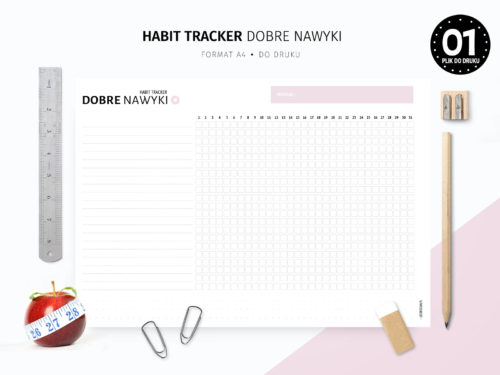 Habit tracker do druku