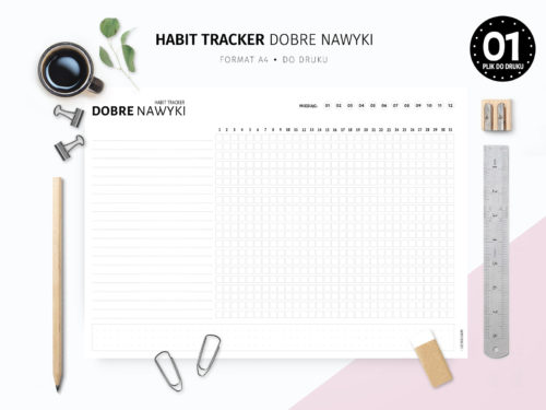 Habit tracker do druku