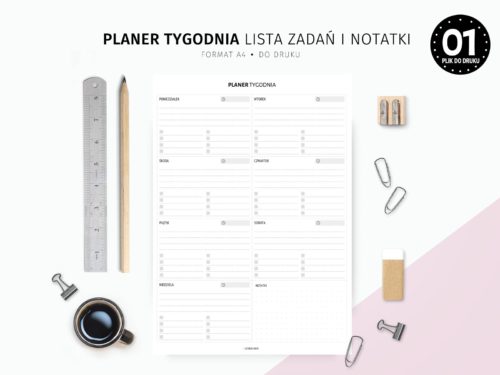 Plan Tygodnia Z Listą Zadań Do Druku - Planery, Karty Pracy, Pomoce ...