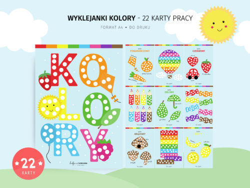 Wyklejanki kolory do druku