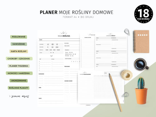 Planer Moje rośliny domowe - do druku