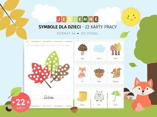 Jesienne symbole do druku