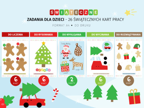 Świąteczne karty pracy do druku