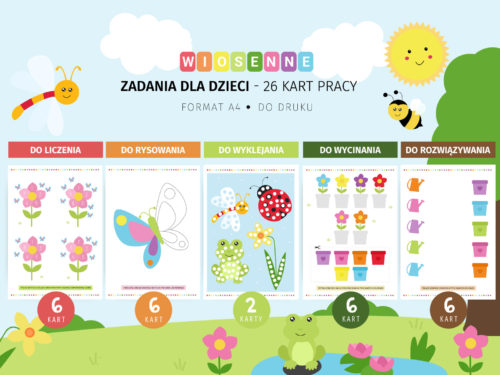 Wiosenne karty pracy do druku