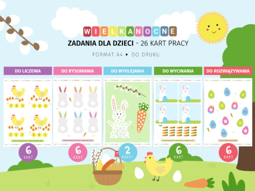 Wielkanocne karty pracy do druku