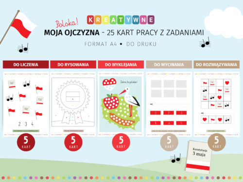 Karty pracy Moja ojczyzna Polska - 25 kart pracy do druku