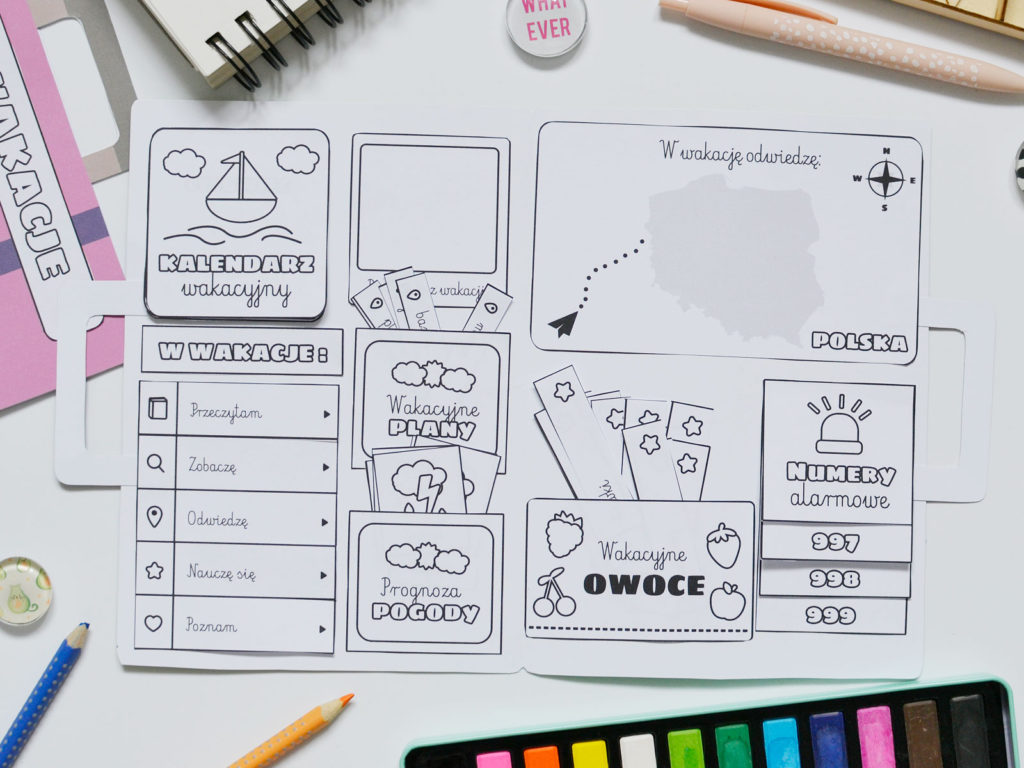Lapbook Lapbook Szablony Do Druku Wakacyjny Lapbook na lato - lapbook wakacyjny do druku