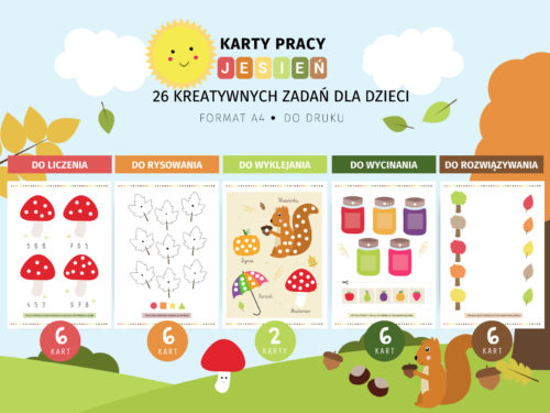 Jesień karty pracy - do druku