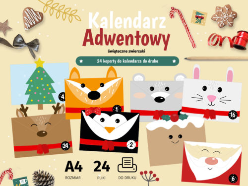 Koperty do kalendarza adwentowego do druku