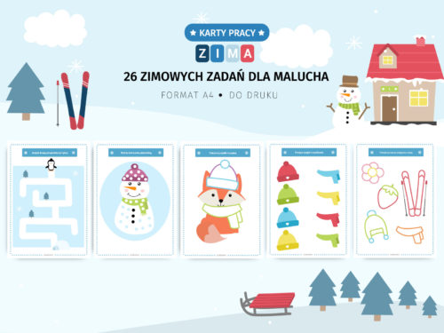 Zima dla malucha - karty pracy do druku