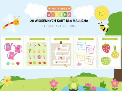 Wiosna dla malucha - karty pracy do druku