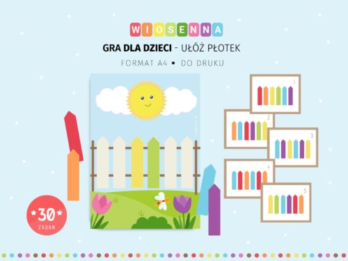 Wiosenna gra - Ułóż płotek