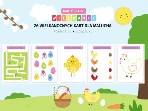 Wielkanoc dla malucha - karty pracy do druku