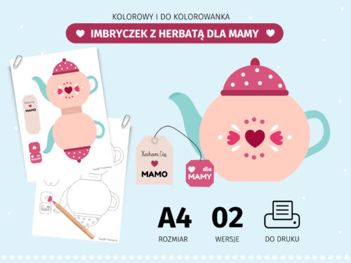 Herbata dla mamy - imbryczek - do druku