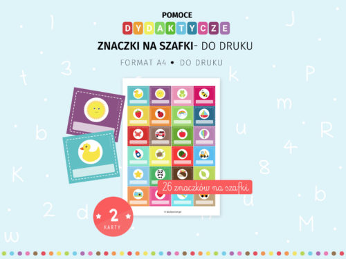 Znaczki na szafki do druku