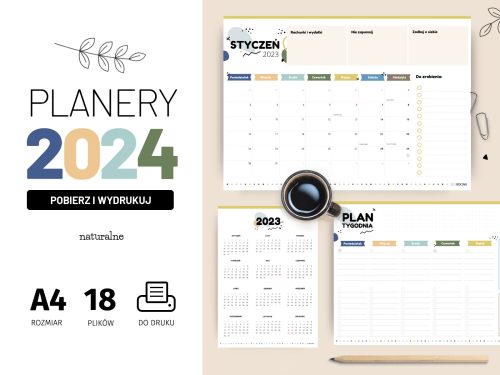 Planery 2024 do druku - naturalne