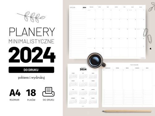 Planery minimalistyczne 2024 do druku