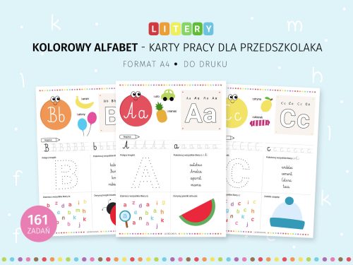 Alfabet - karty pracy do druku