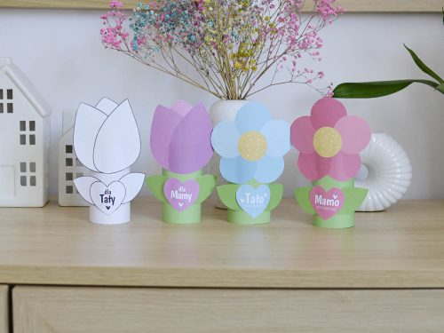 Kwiatki dla mamy i taty do druku