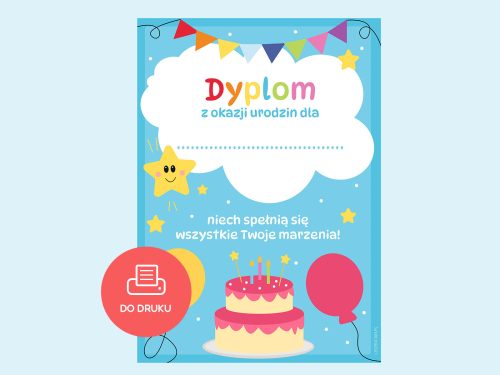 Dyplom urodzinowy - do druku