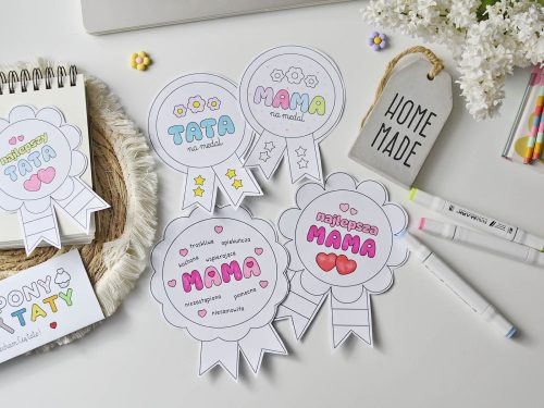 Medale dla mamy i taty do druku