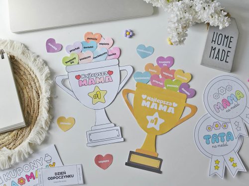 Puchary dla mamy na Dzień Matki - do druku