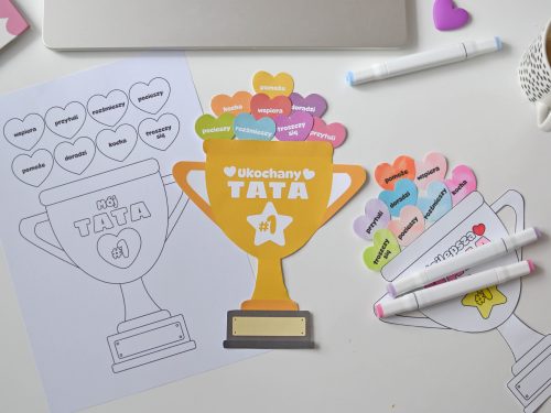 Puchary dla taty na Dzień Ojca - do druku