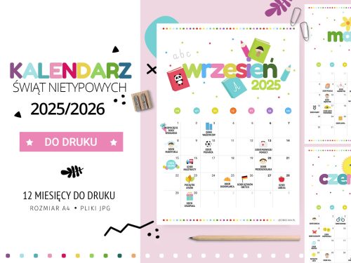 Kalendarz Świąt Nietypowych 2025/2026 – do druku
