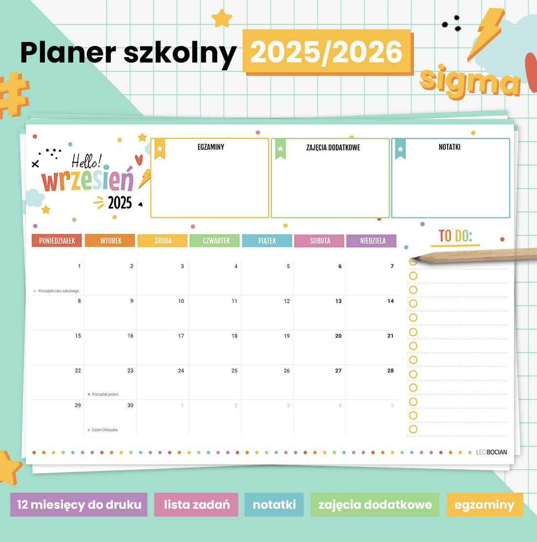 Planery szkolne na rok szkolny 2025/26