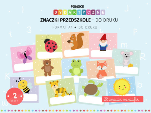 Znaczki przedszkole do druku