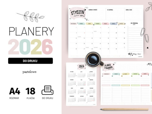 Planery 2026 do druku - pastelowe