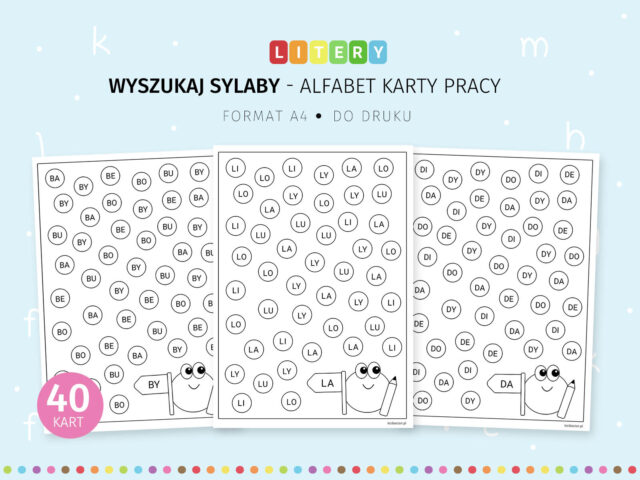 Wyszukaj sylaby karty pracy do druku