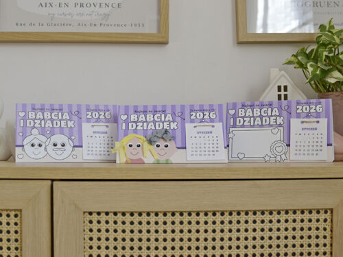 Stojący kalendarz dla babci i dziadka - do druku