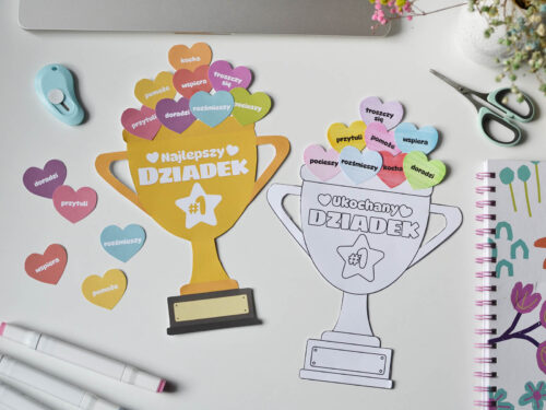 Puchary dla dziadka na Dzień Dziadka - do druku