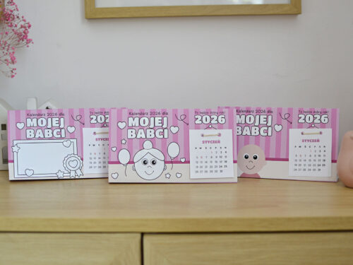 Stojący kalendarz dla babci - do druku