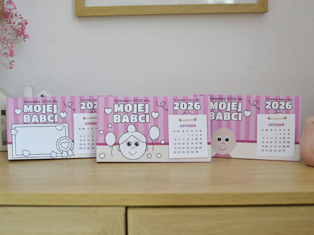 Stojący kalendarz dla babci - do druku
