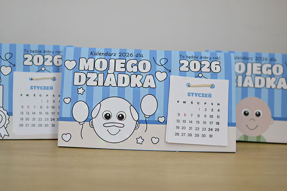 Stojący kalendarz dla dziadka - do druku