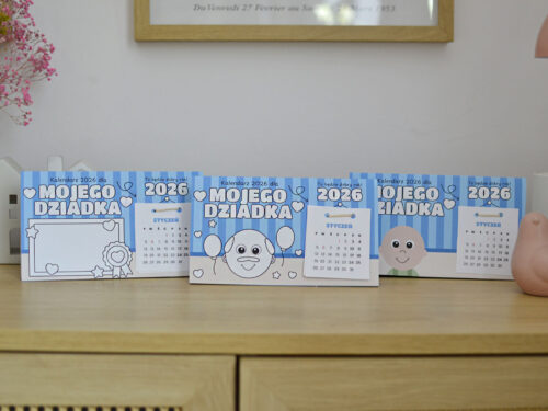 Stojący kalendarz dla dziadka - do druku