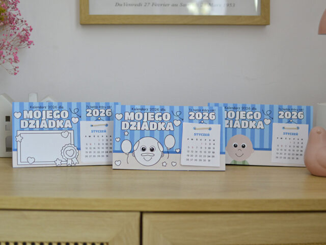 Stojący kalendarz dla dziadka - do druku